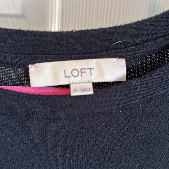 Loft Black Long Sleeve Dress Size Small - Picture 3 of 4